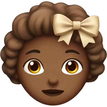 brown pastel with beige bow emoji