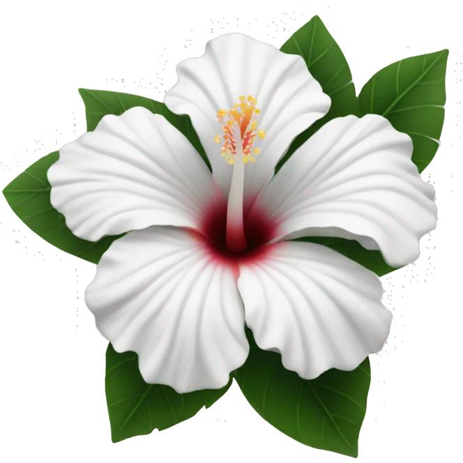 white hibiscus emoji