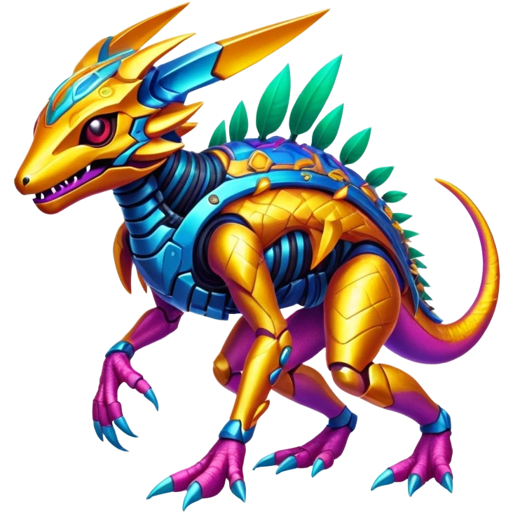  exotic tropical cyber-Protogen-Fakémon-Vernid-creature emoji