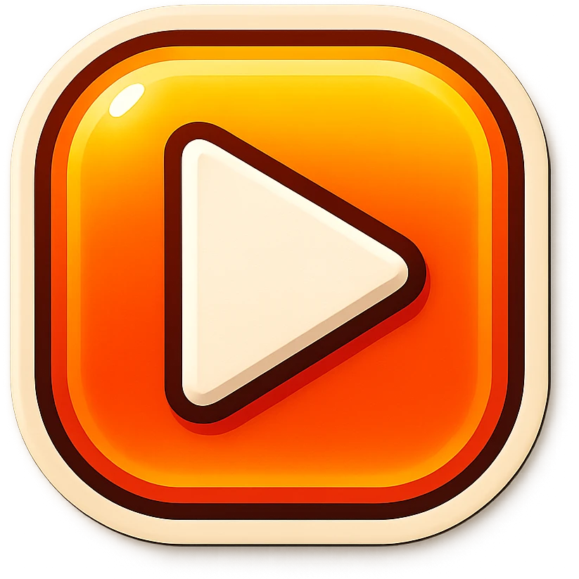 Graphic: 🎥 Play button icon (white) with yellow glow.
Animation: Play button pulses softly.
Background: Transparent.


 emoji