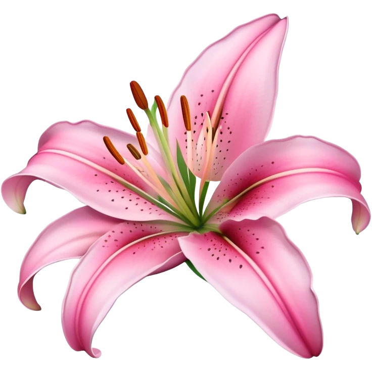 Pink lily flower  emoji