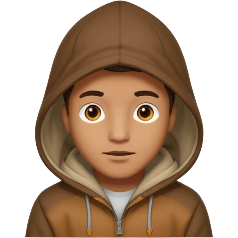 Hombre con capucha abrigada emoji