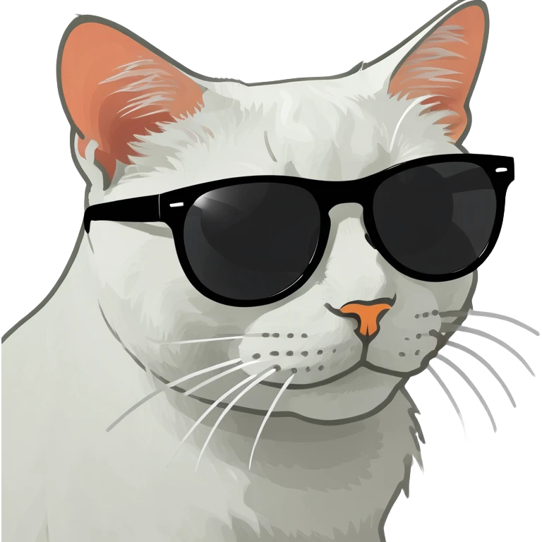 Cat with sunglasses emoji
