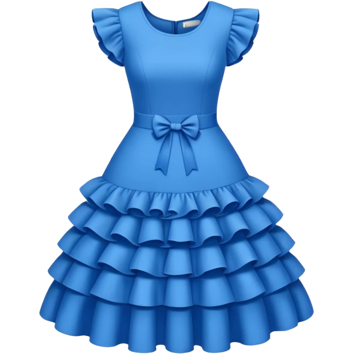  blue dress with ruffles emoji