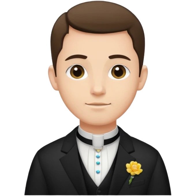 The priest presiding over the wedding emoji