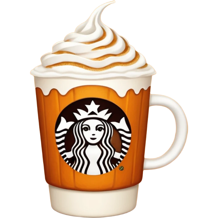 Starbucks coffee but make it pumpkin vibes  emoji