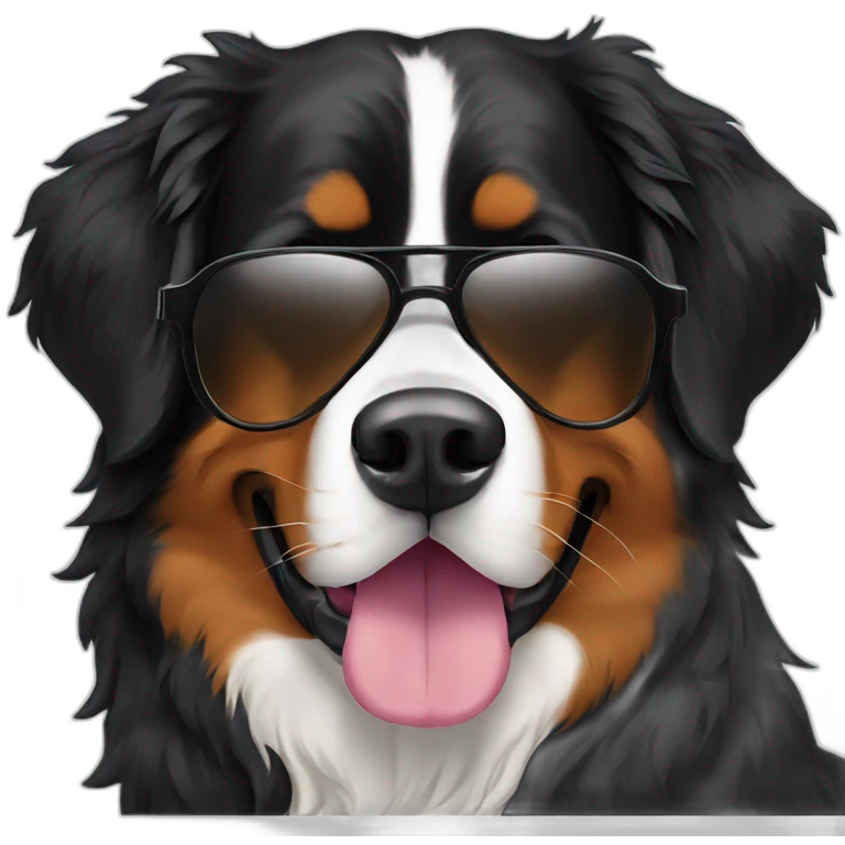 Bernese mountain dog sunglasses emoji
