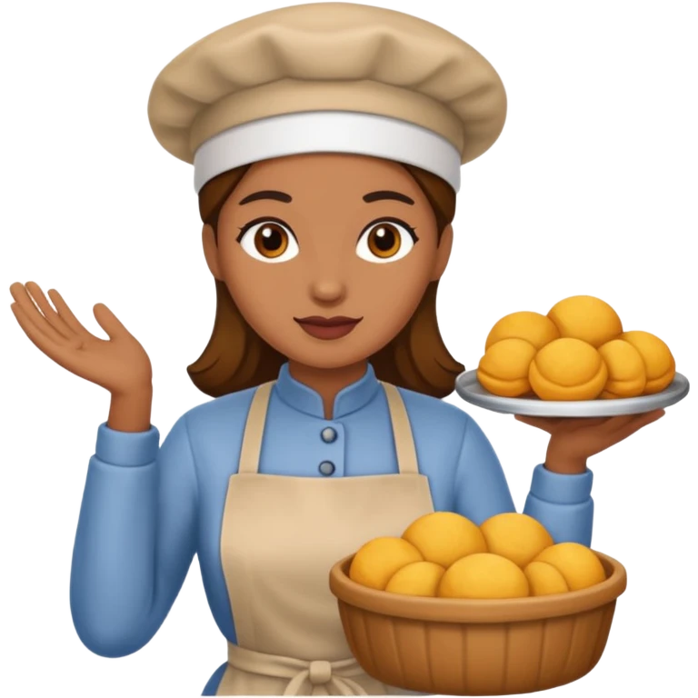 baker woman medium skin tone emoji