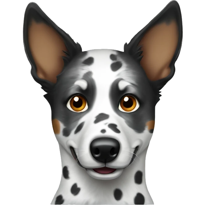 White spotted heeler dog emoji