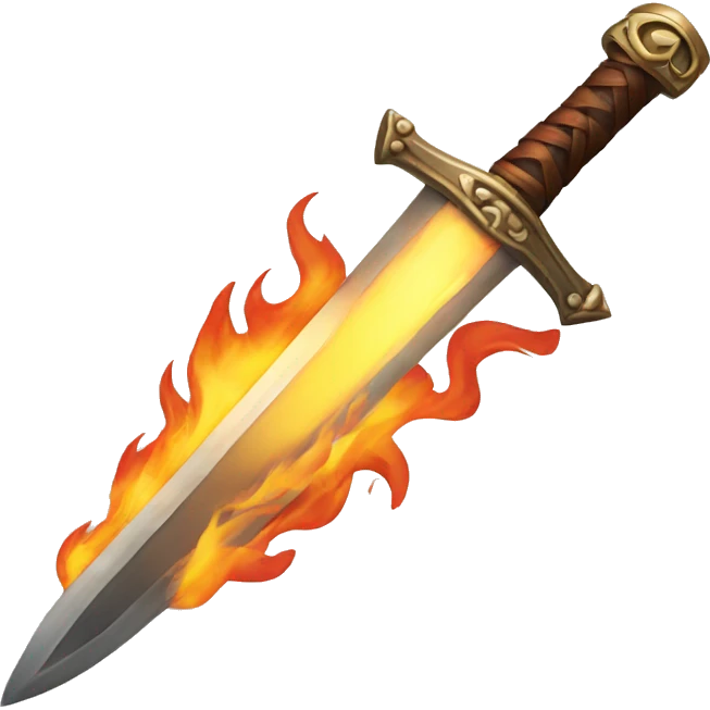 flaming sword  emoji