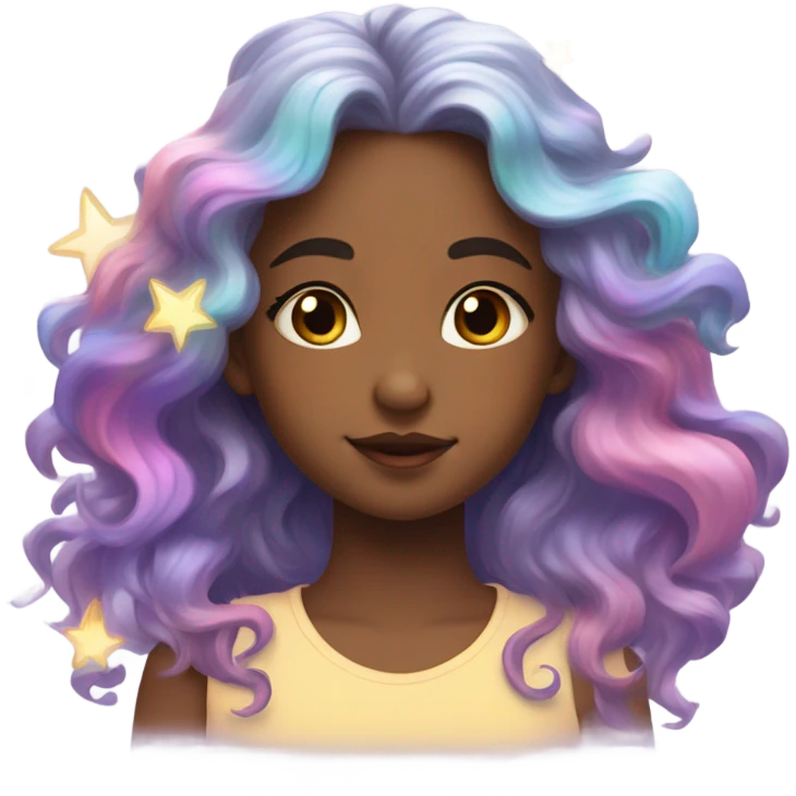 Girl dreaming about unicorns emoji