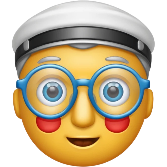 Wissenschaftler mit Brille und Blutegel auf dem Kopf emoji