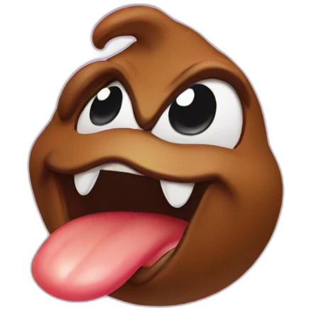 goomba licking its lips emoji