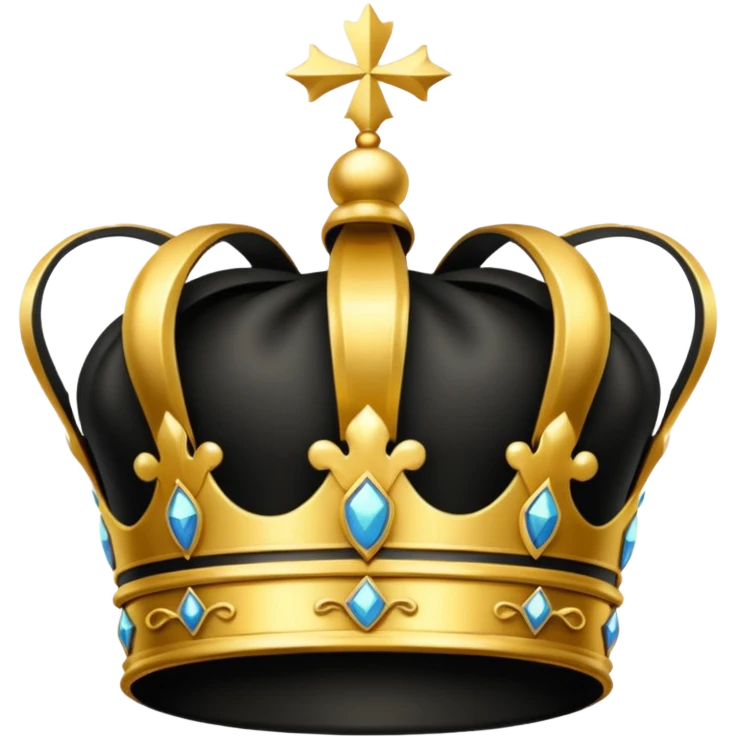 can you make some kind of royal crown crest thats black and gold please emoji