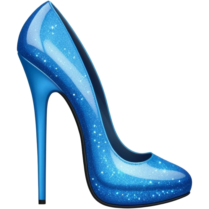 Blue glitter heels emoji