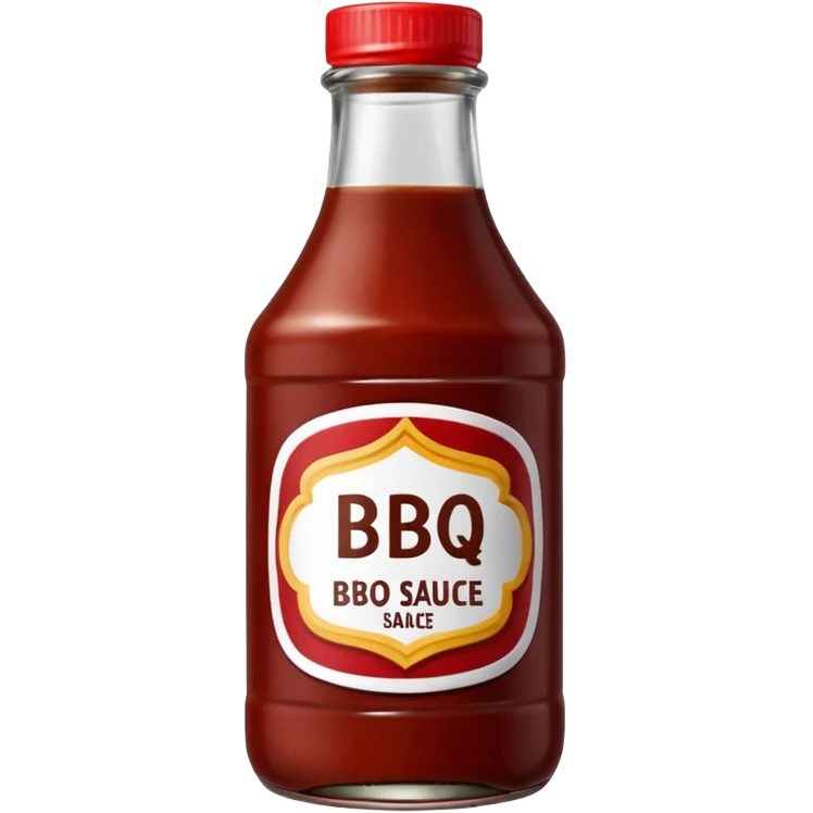 BBQ sauce bottle – with label
 emoji