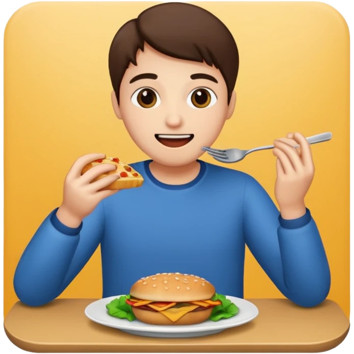 Eating food emoji