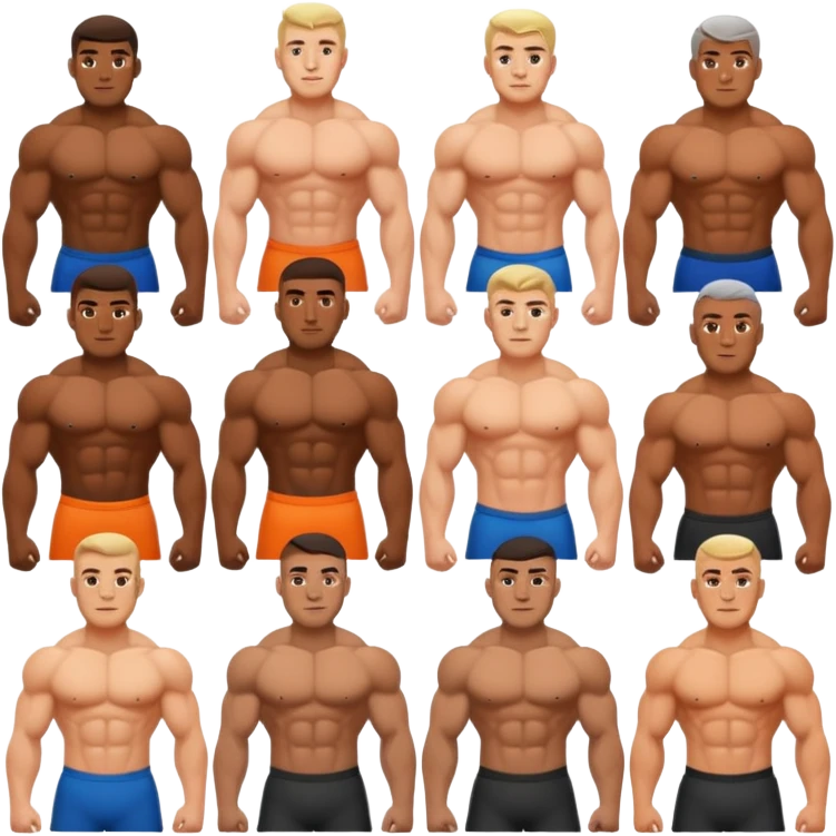 Nude men emoji