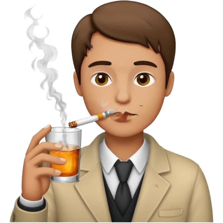 Drinking and smoking  emoji