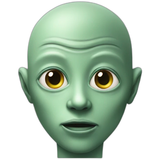 human alien half face emoji