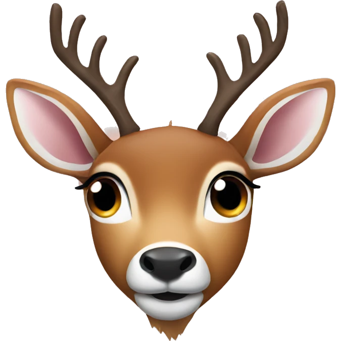 deer with eyes in the shape of heart emoji emoji