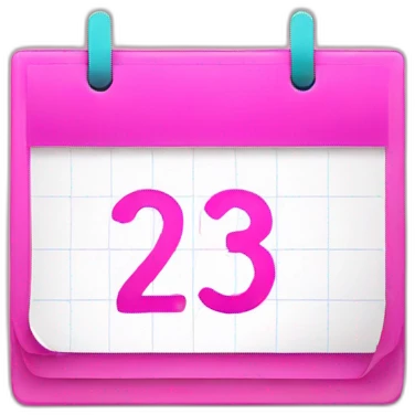 pink calendar emoji