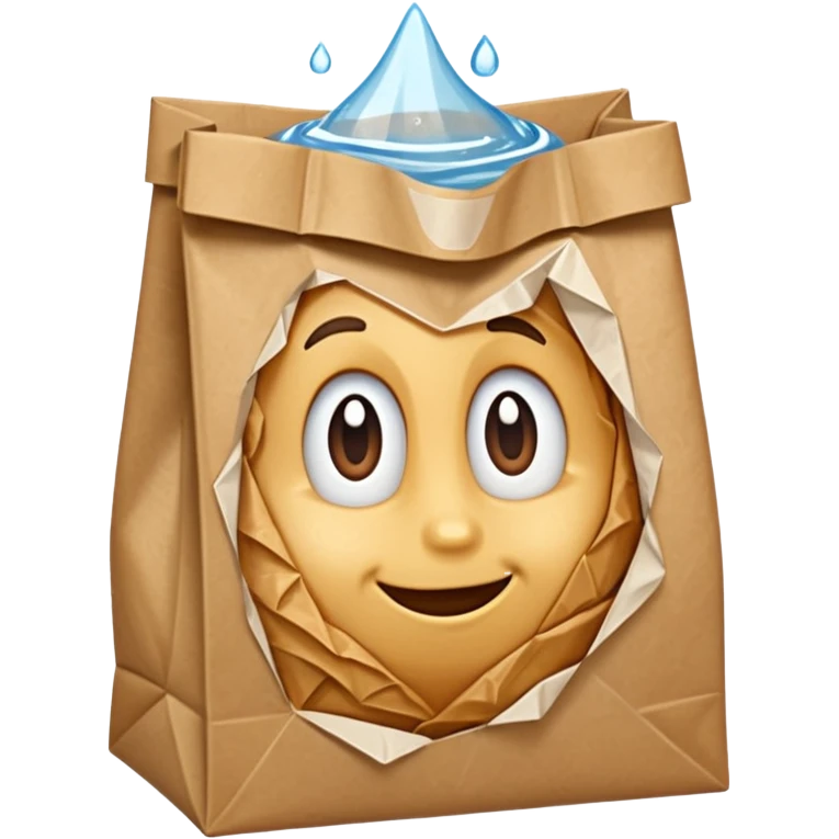 Brown Bag  With Water Inside emoji