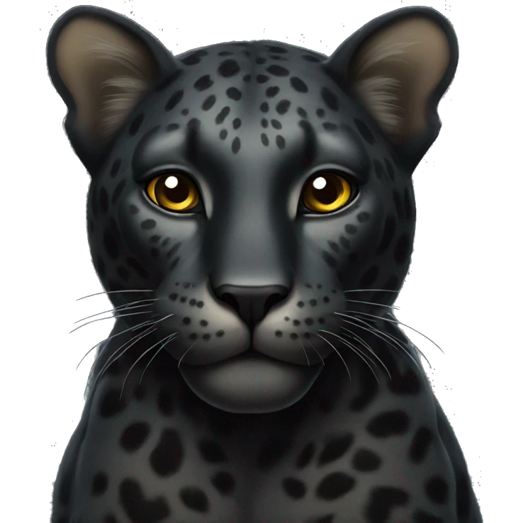 black leopard with wings emoji