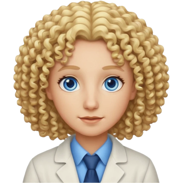 PROFESORA RUBIA, RIZOSA CON OJOS AZULES emoji