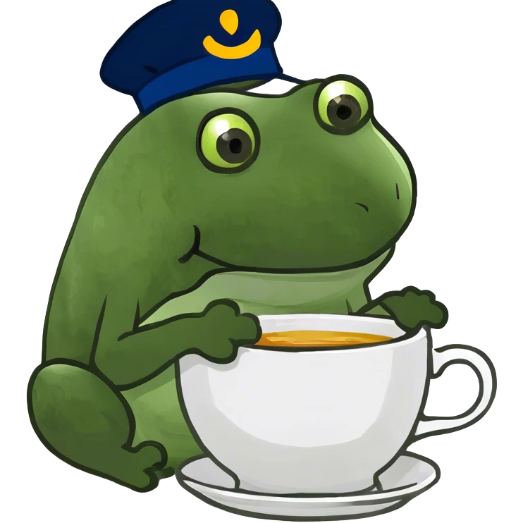 Cup of frog emoji