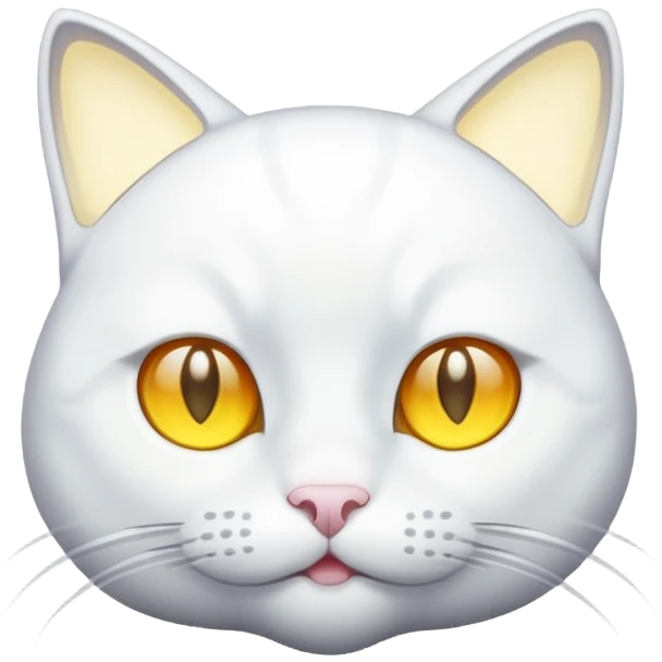 white cat luminous emoji