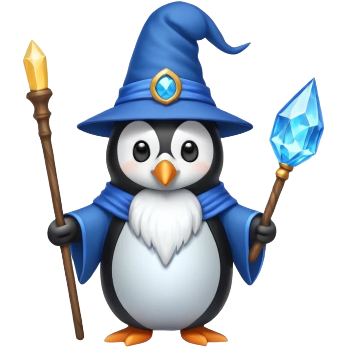 Penguin Wizard emoji