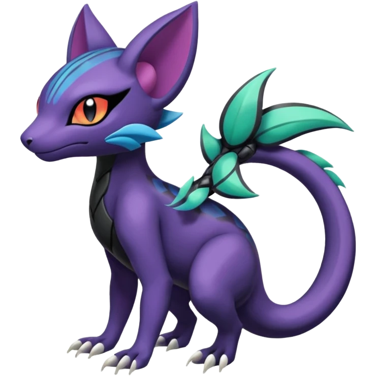 Meloetta-Purrloin-Salandit-Nargacuga-Pokémon-Fakémon-fusion-hybrid-creature emoji