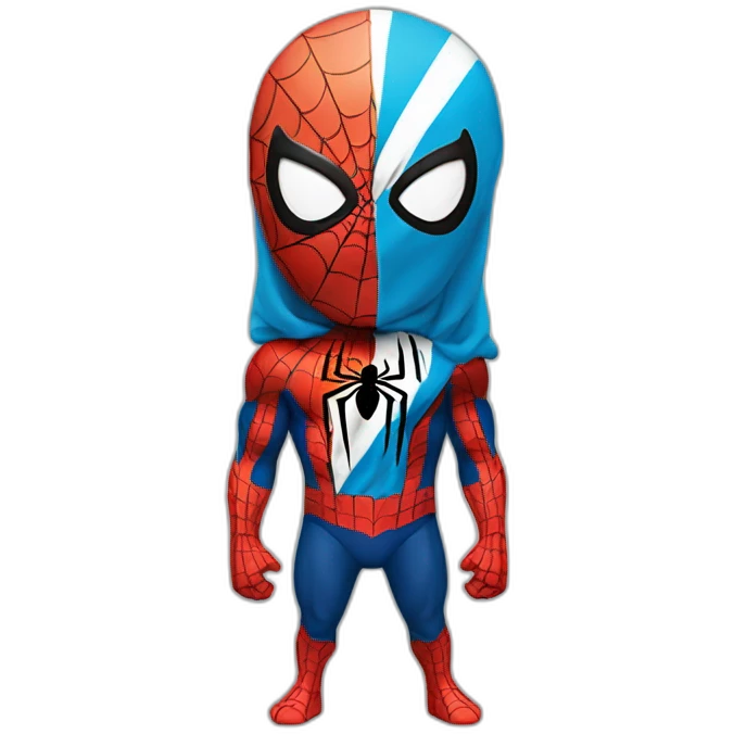 Spiderman with argentine flag emoji