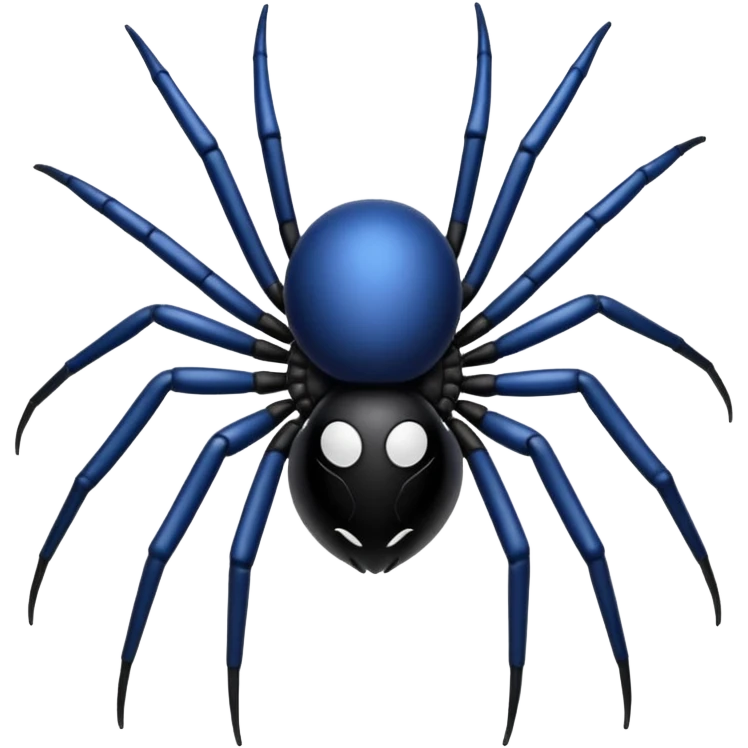 The black spider emoji but it’s blue  emoji