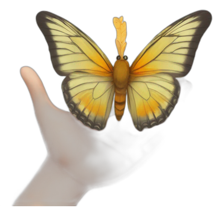 Butterfly in the palm of the hand emoji