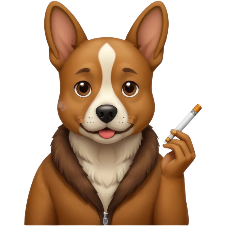 Dog smoking emoji