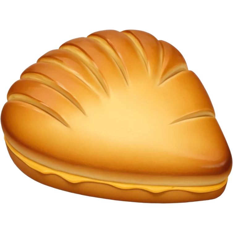 dessert Madeleine. without tail detail. long shape emoji