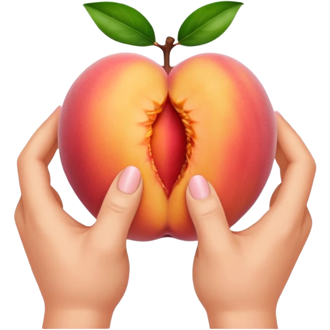 hands opening peach  emoji