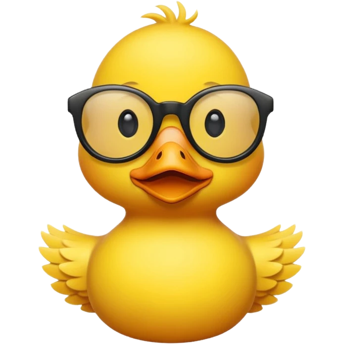 dame un pato amarillo con lentes de sol, lentes negros emoji