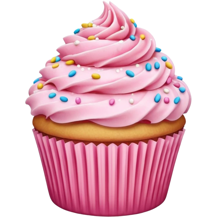 Cupcake with pink icing emoji