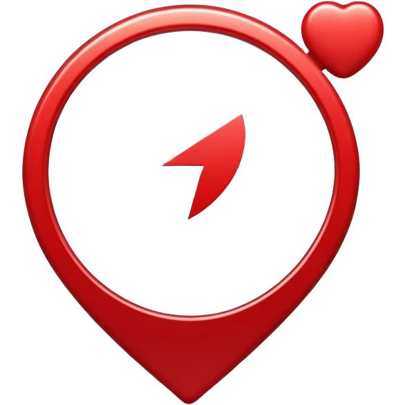 red map pin location marker, apple style emoji, representing Zielort destination emoji