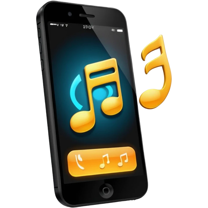 Streaming song on phone emoji
