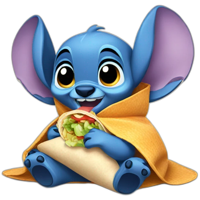 Stitch eating burrito  emoji