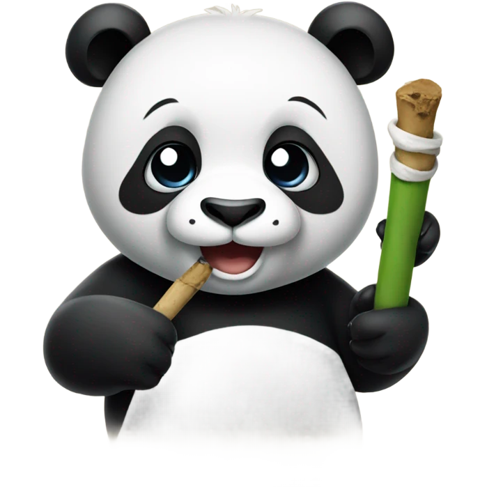 Panda with joint emoji