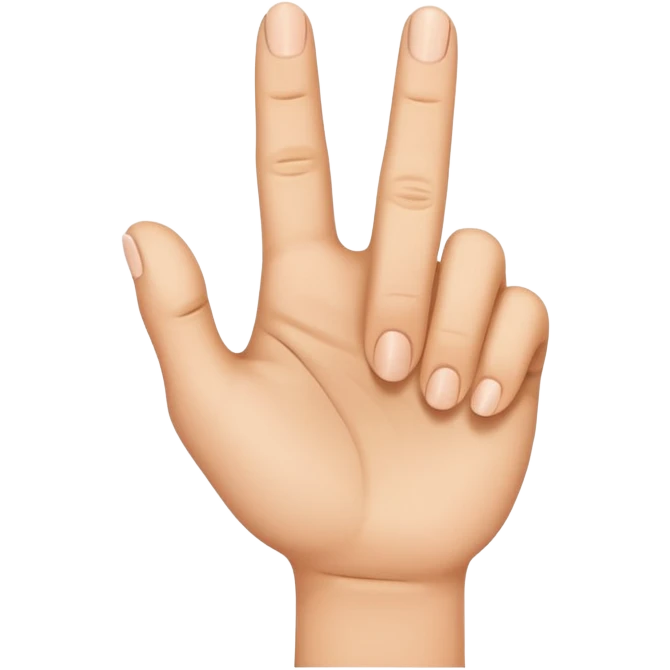 Left hand with index finger missing emoji