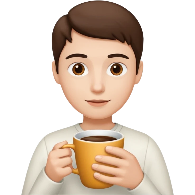 a white hand holding a cup of coffee emoji