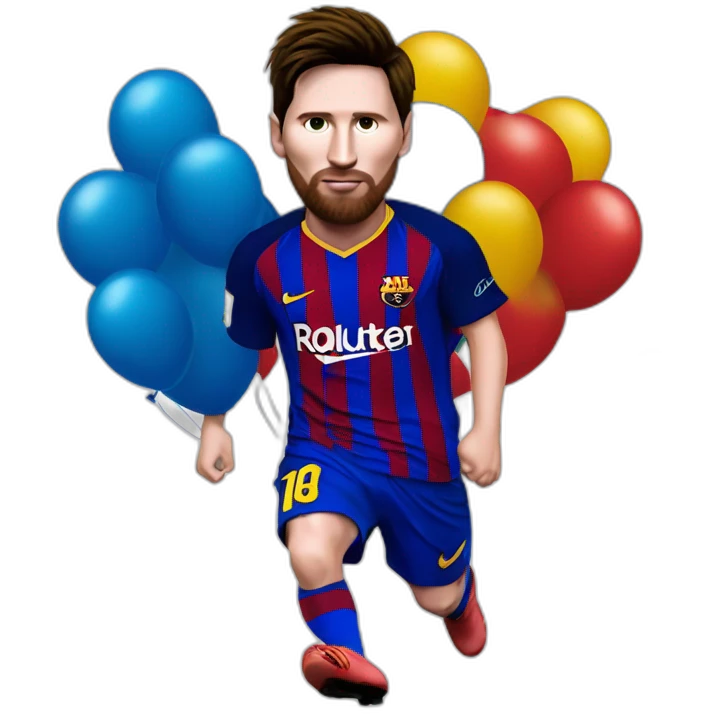 lionel messi avec 8 ballons d or emoji