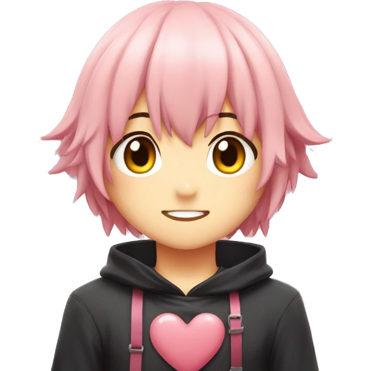 Astolfo from fate series in the middle of a heart emoji