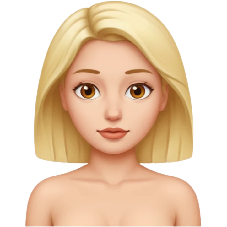 göğüs uçları gözüken kadın emoji